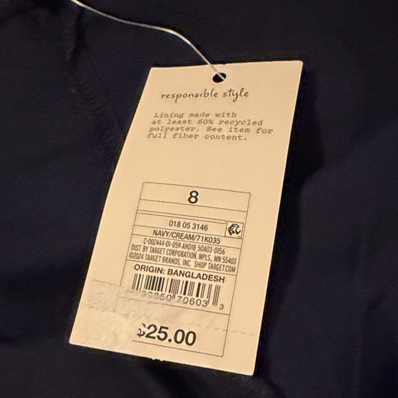 Navy Blue Sea Life Print Skirt - Picture 5 of 5